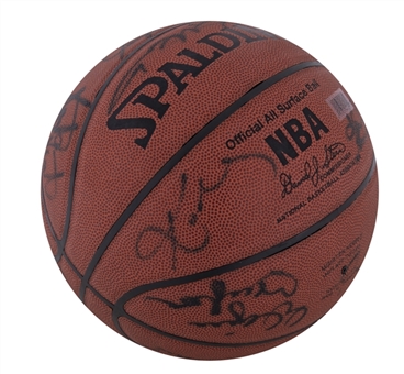 Los Angeles Lakers Greats Multi-Signed Spalding Basketball With 18 Signatures Including Kobe, Magic, Kareem, West, & Shaq! (PSA/DNA)